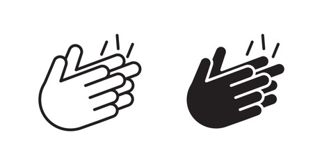 Clapping hands vector web icons set