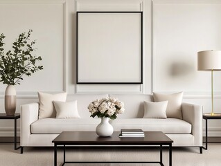 Elegant living room interior design home lifestyle inspiration modern minimalist environment cozy atmosphere
