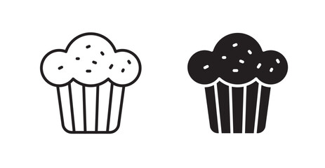 Cupcake vector web icons set