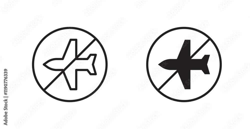 Poster dont fly vectors web signs set