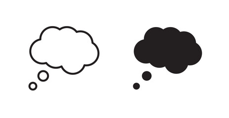 Dream cloud vector web icons set