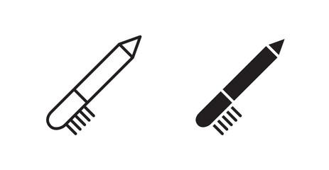 Eyeliner vector web icons set