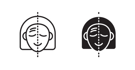 Facelifting procedure vector web icons set