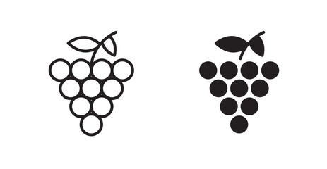 Grape vector web icons set