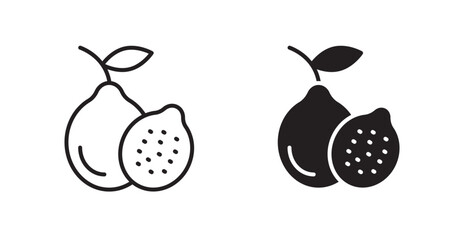 Guava vector web icons set