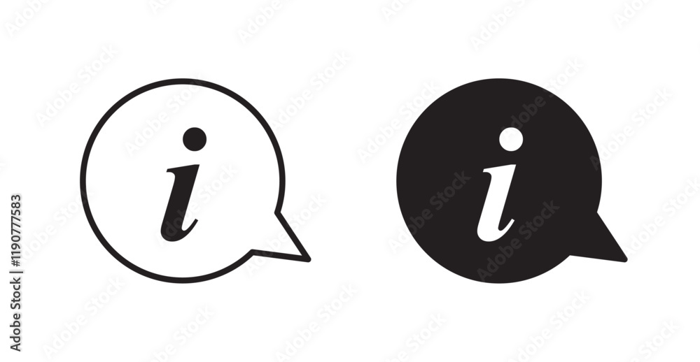 Poster information vector web icons set
