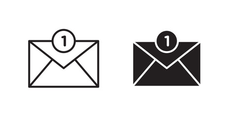 Inbox vector web icons set