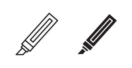 Marker vector web icons set