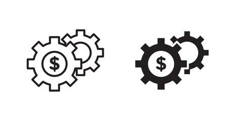 Money processes vector web icons set