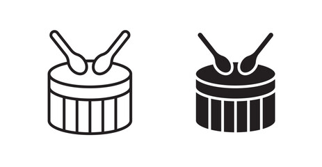 Muslim drum vector web icons set
