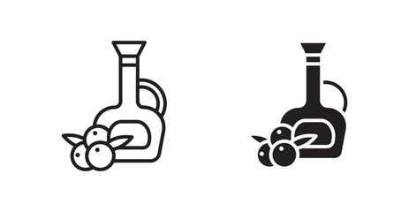 Olive oil vector web icons set
