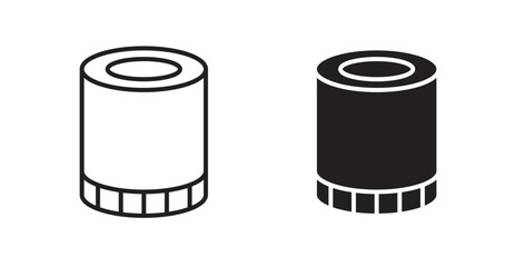 Oil filter vector web icons set
