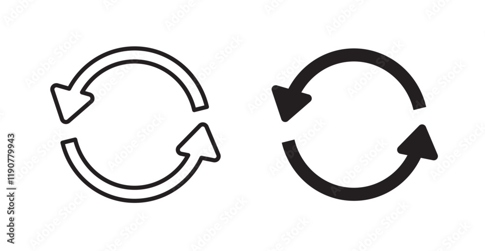 Poster Reload button vector web icons set