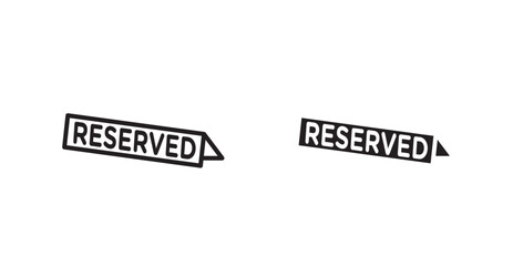 Reserved vector web icons set