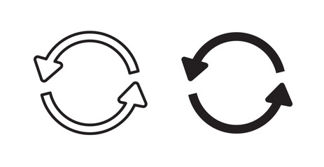 Reload button vector web icons set