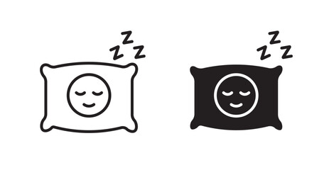 Sleeping vector web icons set