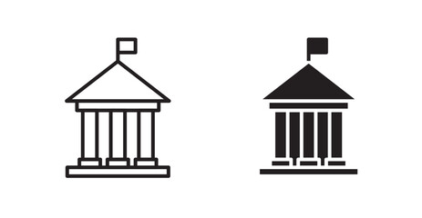 University vector web icons set