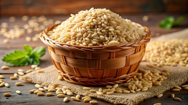 Gujarati Mamra: Uncooked Puffed Rice in Traditional Basket - Indian Breakfast Snack