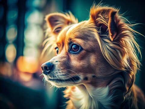 Small Dog Muzzle, Side Profile, Candid Portrait, Documentary Style Pet Photography