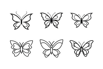Obraz premium set of vector butterflies