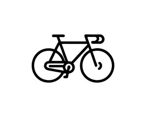 Bicycle icon vector logo template. Line art Bicycle logo design icon symbol vector illustration. Bicycle sign