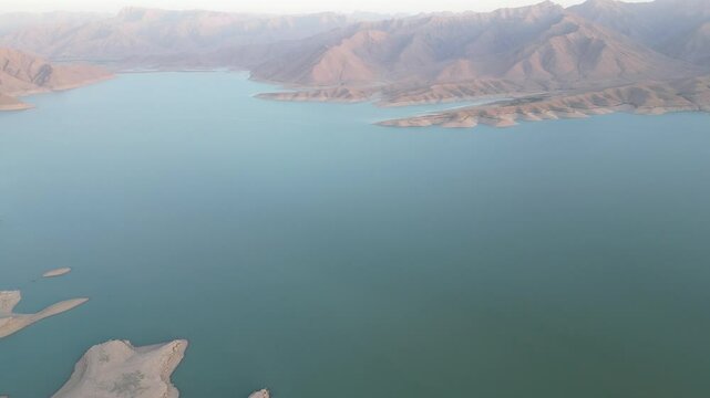 Aerial of Kajaki Dam Helmand Afghanistan