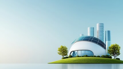 Fototapeta premium Modern Eco-Friendly Architecture in Urban Landscape