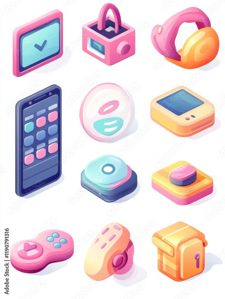 Poster app prototyping icons set. user friendly interface development, branding plan. usability testing, ex