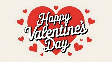 happy valentine day wallpaper with lots of heart shaped hearts Generative AI