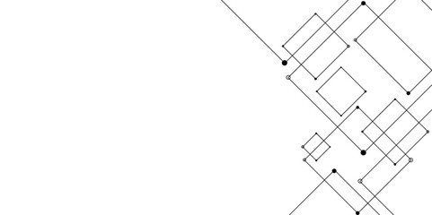 Abstract sketch of a building with lines, Abstract background. Vector abstract futuristic architecture concept with digital geometric connection lines. vector. technology communication data Science. 