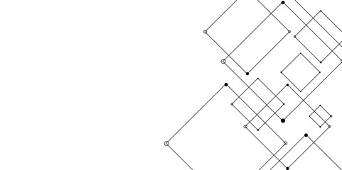 Abstract sketch of a building with lines, Abstract background. Vector abstract futuristic architecture concept with digital geometric connection lines. vector. technology communication data Science. 