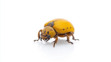 Naklejka premium Golden Beetle Isolated on White. Generative AI