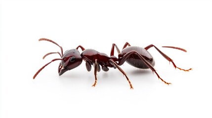 Fototapeta premium Hornet macro view on white background. Generative AI