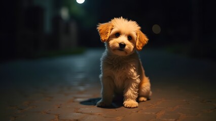 puppy on the porch