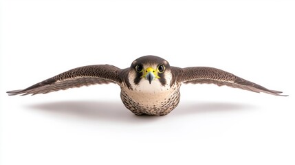 Obraz premium Kestrel Bird in Flight on White Background. Generative AI