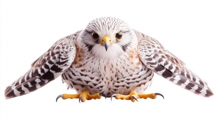 Fototapeta premium Kestrel isolated on white background. Generative AI