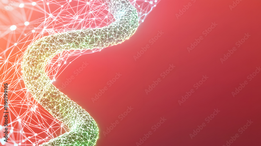 Poster dynamic data visualization concept abstract background digital art futuristic environment high-tech 