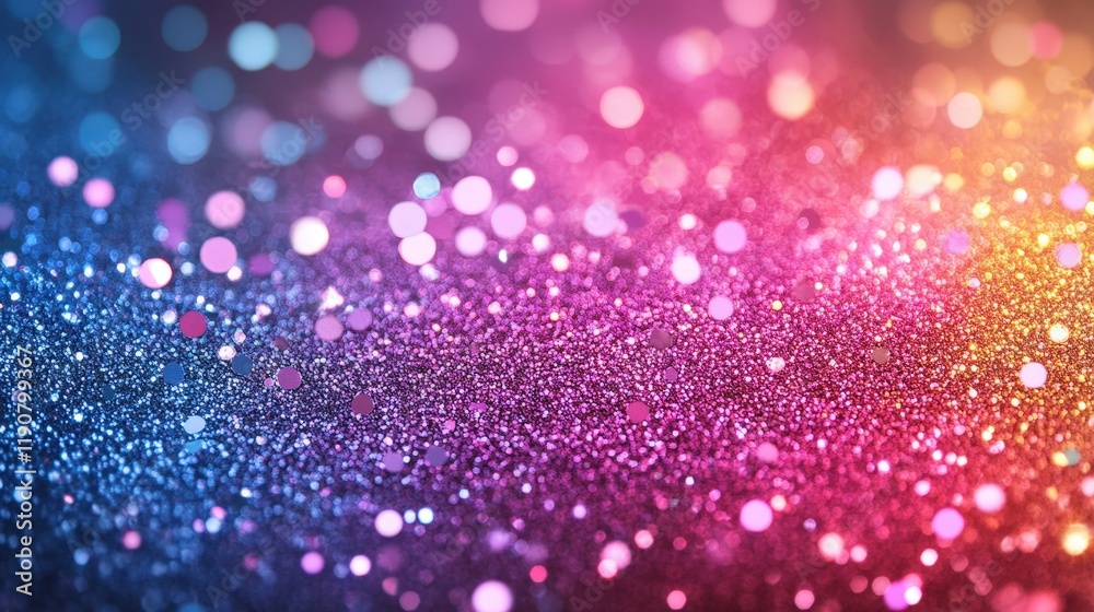 Poster colorful background with multiple small circles in various sizes and vibrant hues creating a playful