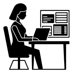 Virtual Assistant Collaborating Remotely on Spreadsheet Project laptop