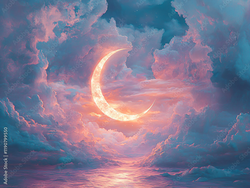 Canvas Prints Crescent Moon Dreamscape