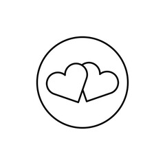 love icon vector outline logo sign