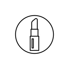 Lipstick icon vector outline logo sign