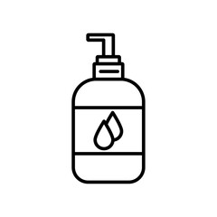 Moisturizing lotion bottle icon vector outline logo sign