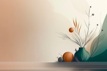 
Minimal, abstract representation of Virgo with muted purples and soft greens, featuring clean lines and subtle shapes to symbolize purity and simplicity