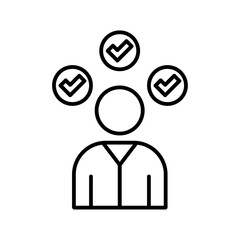 Productive man icon vector outline logo sign