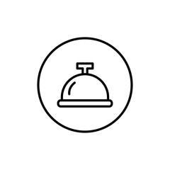 Service bell icon vector outline logo sign