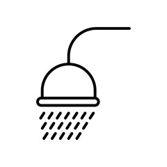 Shower head icon vector outline logo sign