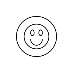 smile icon vector outline logo sign