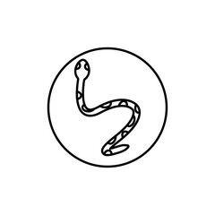 Fototapeta premium Snake icon vector outline logo sign