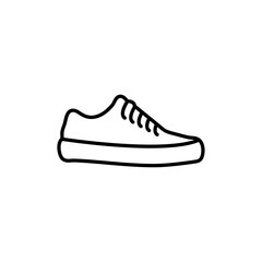 Sneaker shoe icon vector outline logo sign